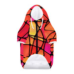 Stained Glass Mosaic Pattern Print Dog Zip Up Hoodie