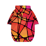 Stained Glass Mosaic Pattern Print Dog Zip Up Hoodie