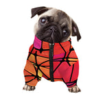 Stained Glass Mosaic Pattern Print Dog Zip Up Jacket