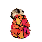 Stained Glass Mosaic Pattern Print Dog Zip Up Jacket