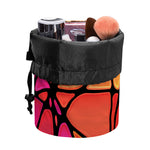 Stained Glass Mosaic Pattern Print Drawstring Makeup Bag