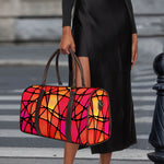 Stained Glass Mosaic Pattern Print Duffle Bag