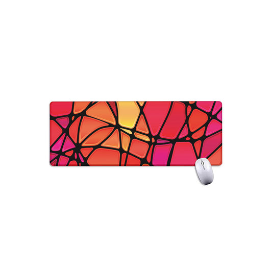 Stained Glass Mosaic Pattern Print Extended Mouse Pad