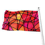 Stained Glass Mosaic Pattern Print Flag