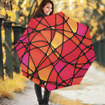 Stained Glass Mosaic Pattern Print Foldable Umbrella