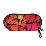 Stained Glass Mosaic Pattern Print Glasses Case