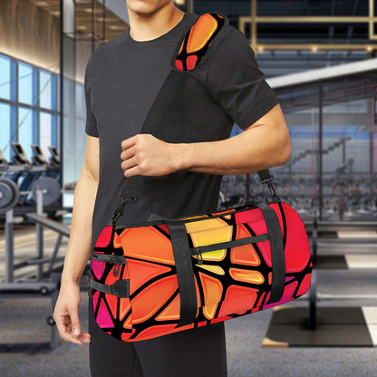 Stained Glass Mosaic Pattern Print Gym Bag