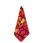 Stained Glass Mosaic Pattern Print Hand Towel