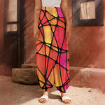 Stained Glass Mosaic Pattern Print Harem Pants