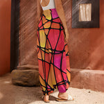 Stained Glass Mosaic Pattern Print Harem Pants