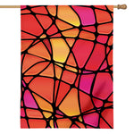 Stained Glass Mosaic Pattern Print House Flag
