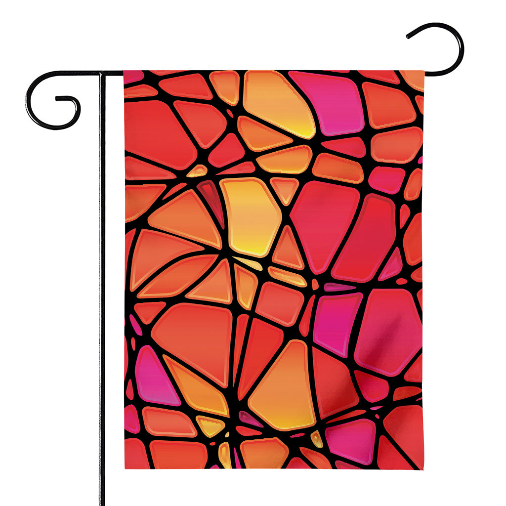Stained Glass Mosaic Pattern Print House Flag