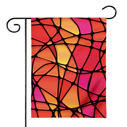 Stained Glass Mosaic Pattern Print House Flag