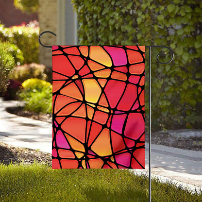 Stained Glass Mosaic Pattern Print House Flag