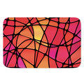Stained Glass Mosaic Pattern Print Indoor Door Mat