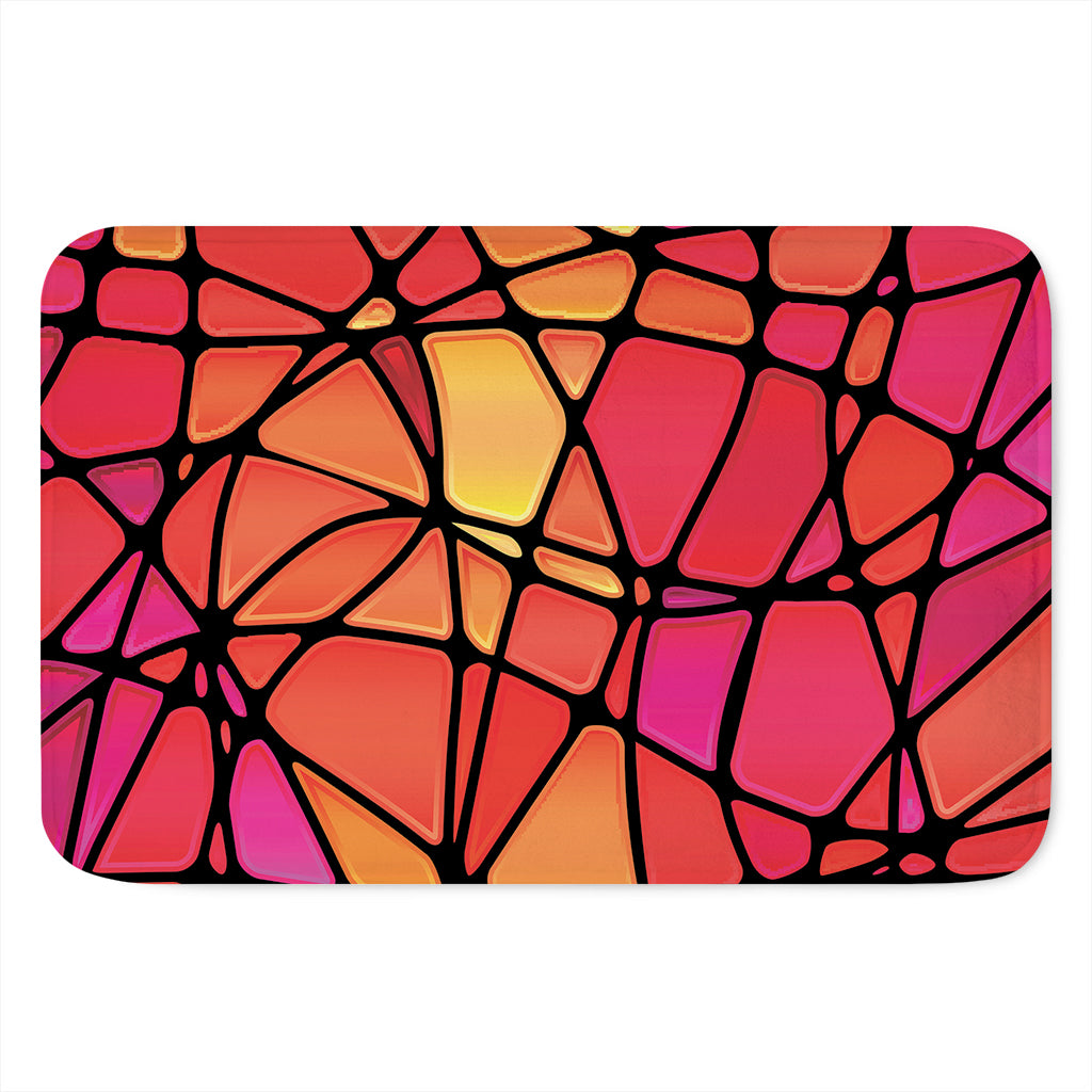 Stained Glass Mosaic Pattern Print Indoor Door Mat