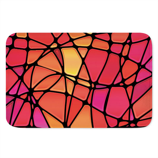Stained Glass Mosaic Pattern Print Indoor Door Mat