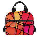 Stained Glass Mosaic Pattern Print Insulated Lunch Bag
