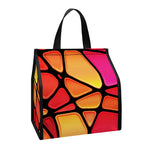Stained Glass Mosaic Pattern Print Insulated Lunch Tote