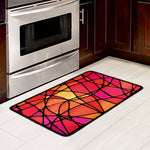 Stained Glass Mosaic Pattern Print Kitchen Mat