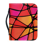 Stained Glass Mosaic Pattern Print Leather Bible Cover