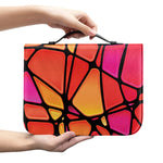 Stained Glass Mosaic Pattern Print Leather Bible Cover