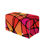 Stained Glass Mosaic Pattern Print Leather Tissue Box Cover