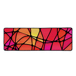 Stained Glass Mosaic Pattern Print Long Kitchen Mat