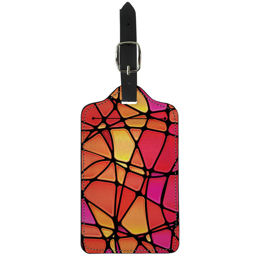 Stained Glass Mosaic Pattern Print Luggage Tag
