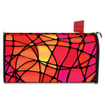 Stained Glass Mosaic Pattern Print Mailbox Cover