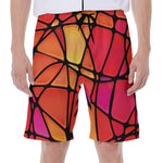 Stained Glass Mosaic Pattern Print Men's Beach Shorts