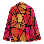 Stained Glass Mosaic Pattern Print Men's Blazer