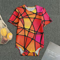 Stained Glass Mosaic Pattern Print Men's Bodysuit