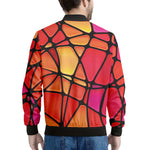Stained Glass Mosaic Pattern Print Men's Bomber Jacket