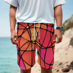 Stained Glass Mosaic Pattern Print Men's Cargo Shorts