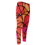 Stained Glass Mosaic Pattern Print Men's Compression Pants
