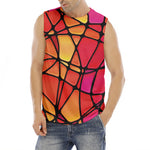 Stained Glass Mosaic Pattern Print Men's Fitness Tank Top