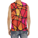 Stained Glass Mosaic Pattern Print Men's Fitness Tank Top