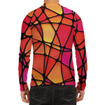 Stained Glass Mosaic Pattern Print Men's Long Sleeve Rash Guard