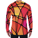 Stained Glass Mosaic Pattern Print Men's Long Sleeve T-Shirt