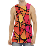 Stained Glass Mosaic Pattern Print Men's Muscle Tank Top