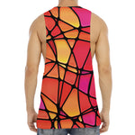 Stained Glass Mosaic Pattern Print Men's Muscle Tank Top