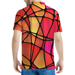 Stained Glass Mosaic Pattern Print Men's Polo Shirt