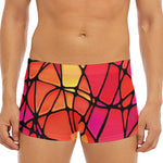 Stained Glass Mosaic Pattern Print Men's Short Boxer Briefs