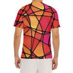Stained Glass Mosaic Pattern Print Men's Short Sleeve Rash Guard