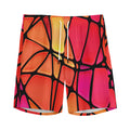 Stained Glass Mosaic Pattern Print Men's Athletic Shorts