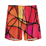 Stained Glass Mosaic Pattern Print Men's Sports Shorts