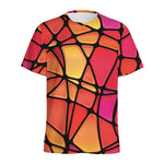 Stained Glass Mosaic Pattern Print Men's Sports T-Shirt