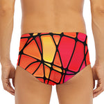 Stained Glass Mosaic Pattern Print Men's Triangle Swim Briefs