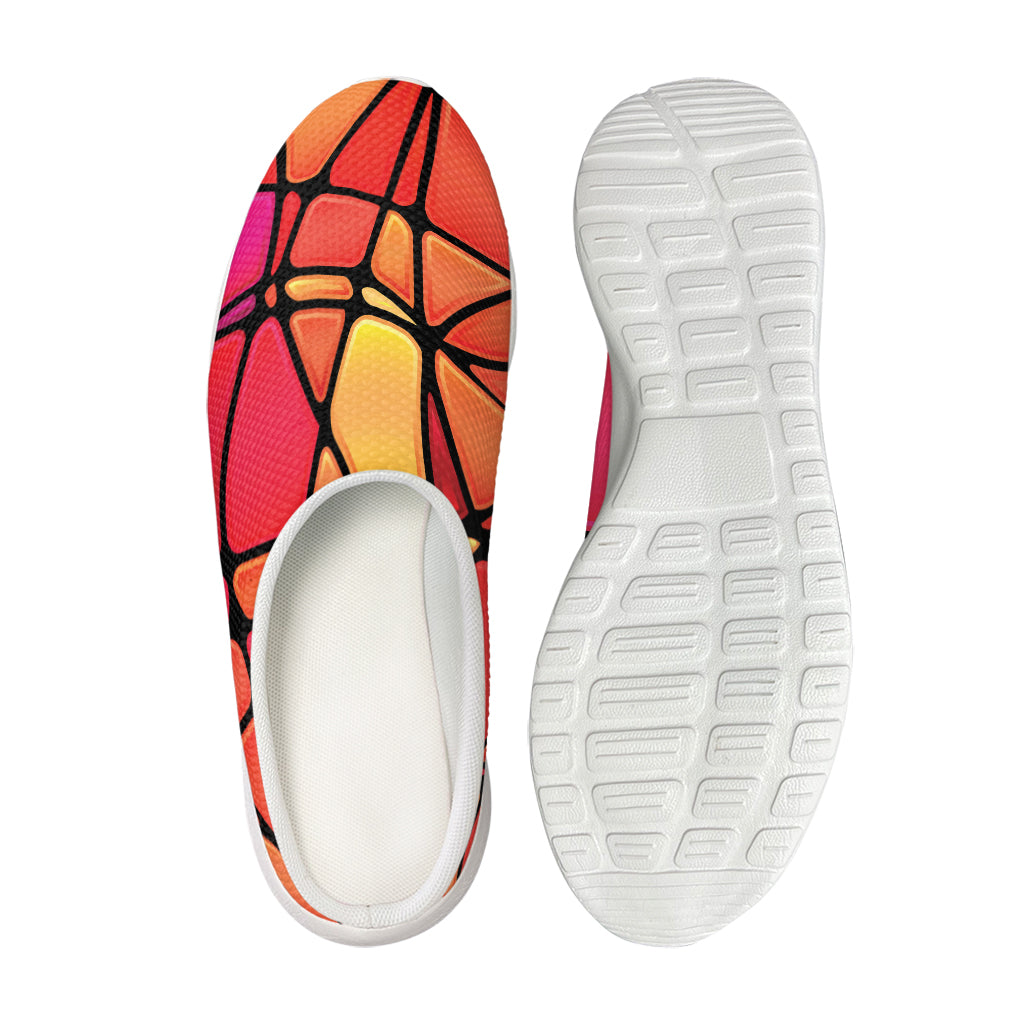 Stained Glass Mosaic Pattern Print Mesh Casual Shoes